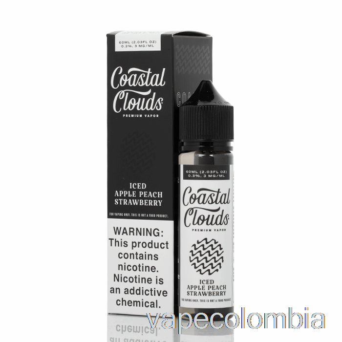 Kit Completo De Vapeo Helado De Manzana, Melocotón Y Fresa - Costeras Nubes Co. - 60ml 3mg